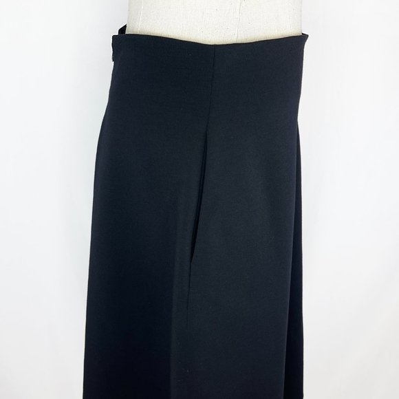 SOLD: Jil Sander Black A-Line High Waisted Wool Blend Skirt - Picture 4 of 10